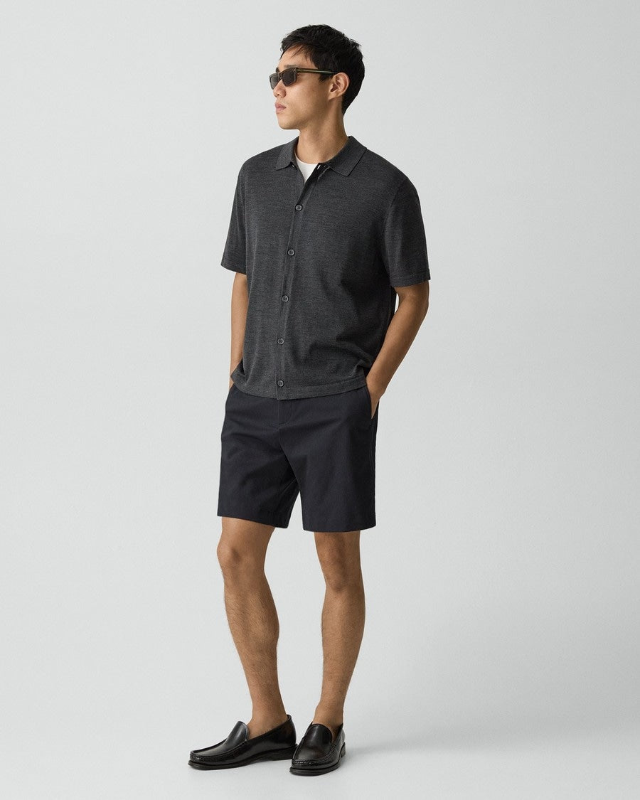 Button-Up Sweater in Regal Wool