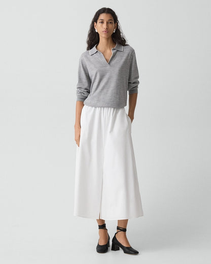Ruched Pump in Smooth Leather