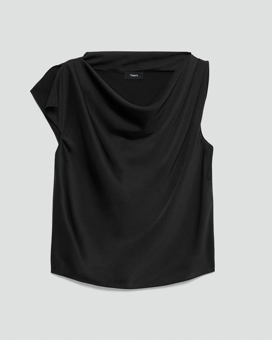 Cowl Neck Blouse in Silk Georgette