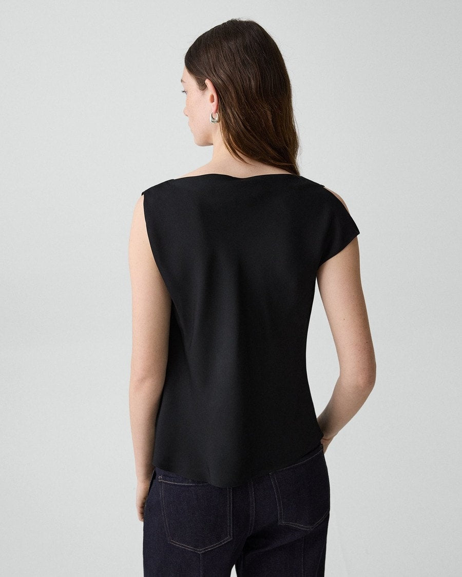 Cowl Neck Blouse in Silk Georgette