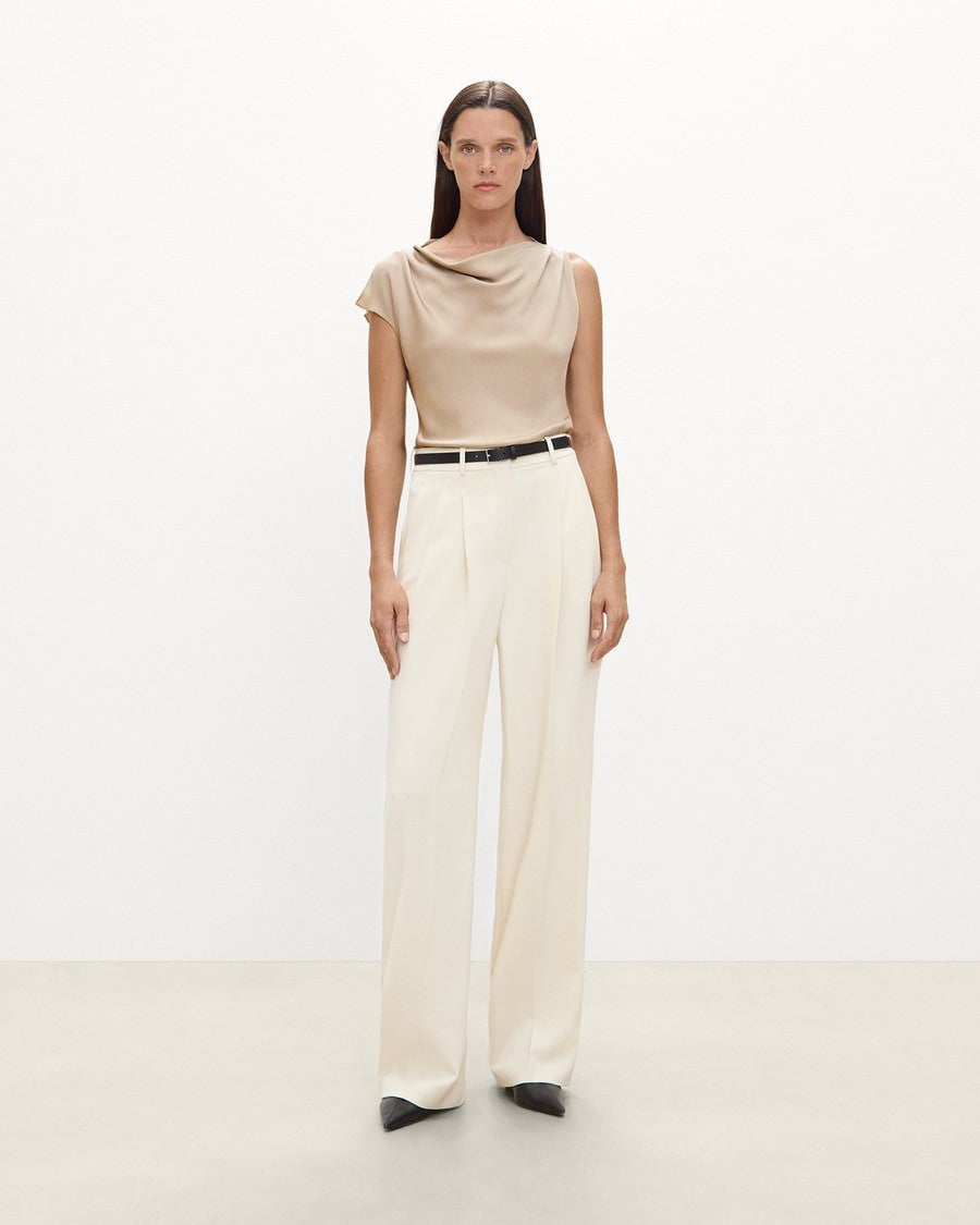 Cowl Neck Blouse in Silk Georgette