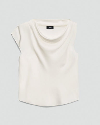 Cowl Neck Blouse in Silk Georgette