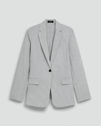 Staple Blazer in Textured Linen