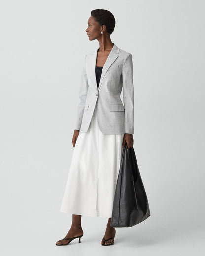 Staple Blazer in Textured Linen