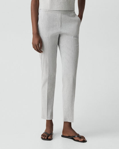 Treeca Pull-On Pant in Textured Linen
