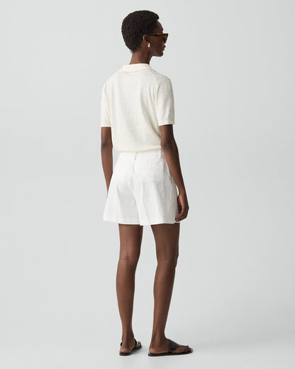 Fluid Pleat Short in Good Linen