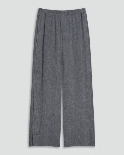 Vented Pull-On Pant in Fluid Linen