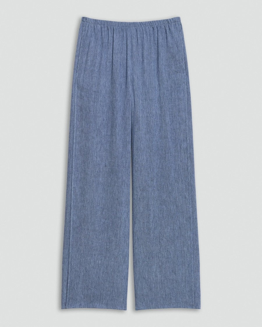 Vented Pull-On Pant in Fluid Linen