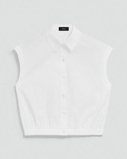 Cap-Sleeve Shirt in Good Poplin