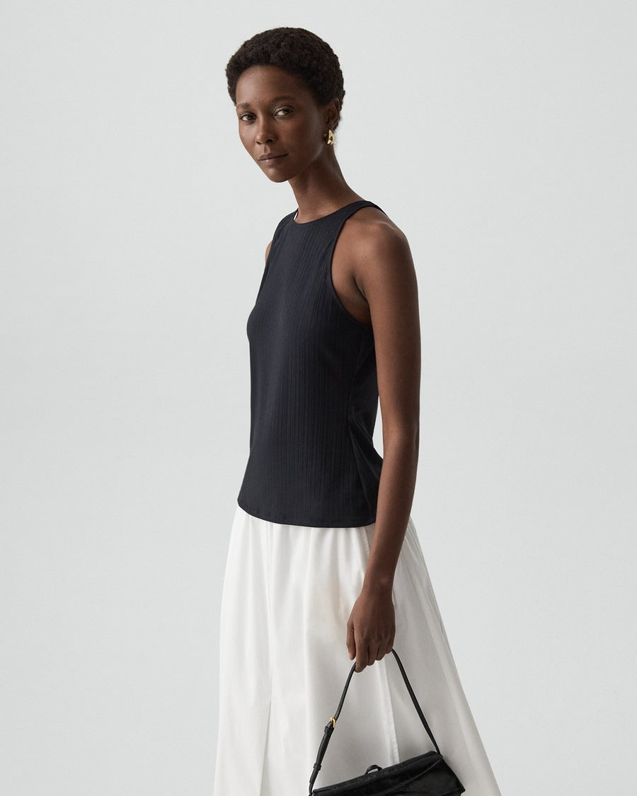 Racerback Tank Top in Stretch Rib
