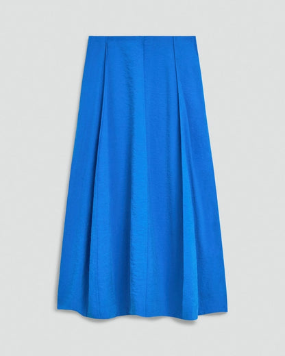 Curved Flare Skirt in Relaxed Silk