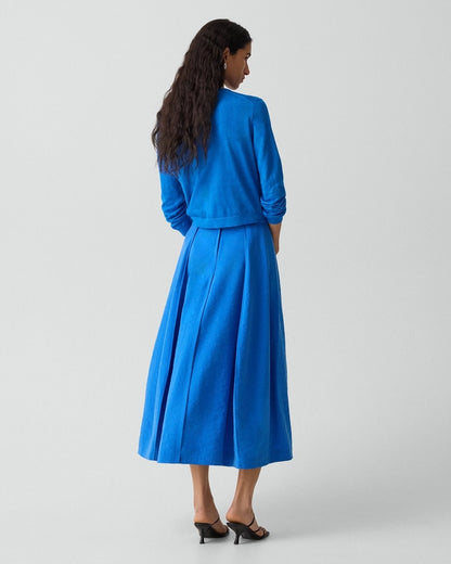 Curved Flare Skirt in Relaxed Silk