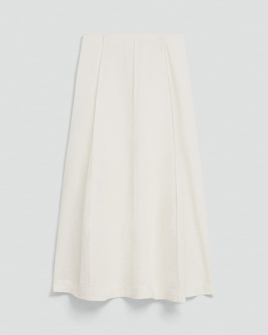 Curved Flare Skirt in Relaxed Silk