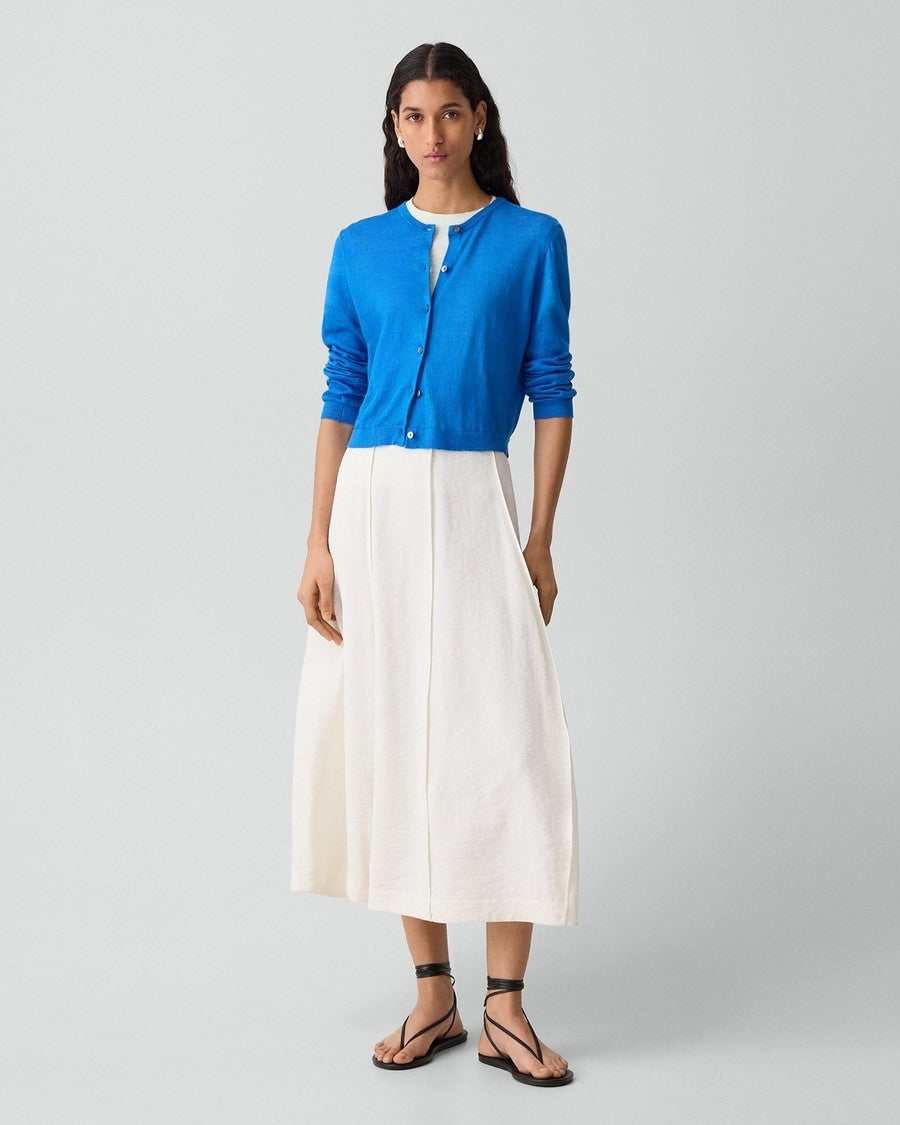 Curved Flare Skirt in Relaxed Silk