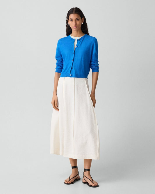Curved Flare Skirt in Relaxed Silk