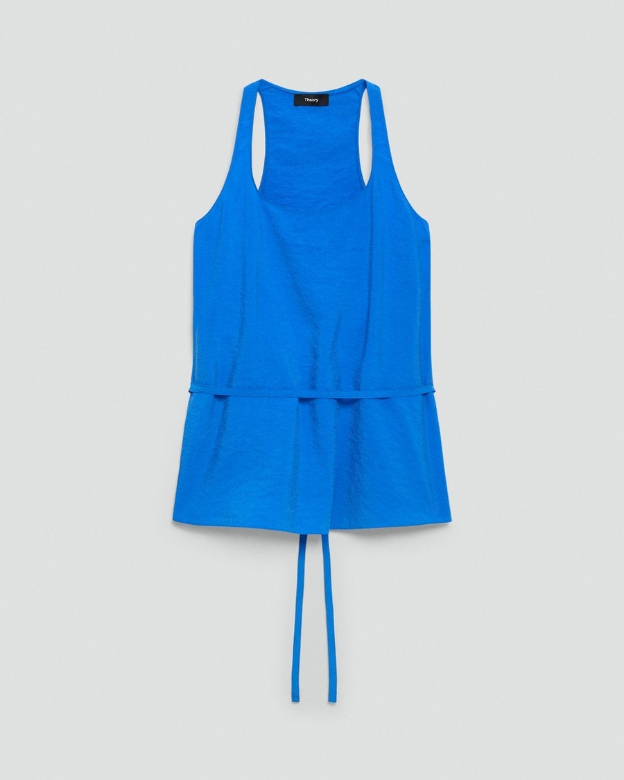 Belted Halter Top in Relaxed Silk