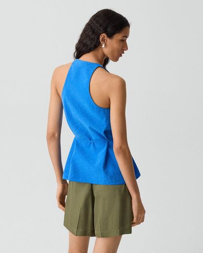Belted Halter Top in Relaxed Silk