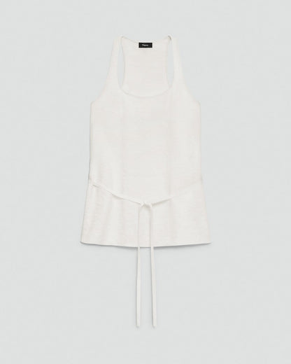 Belted Halter Top in Relaxed Silk