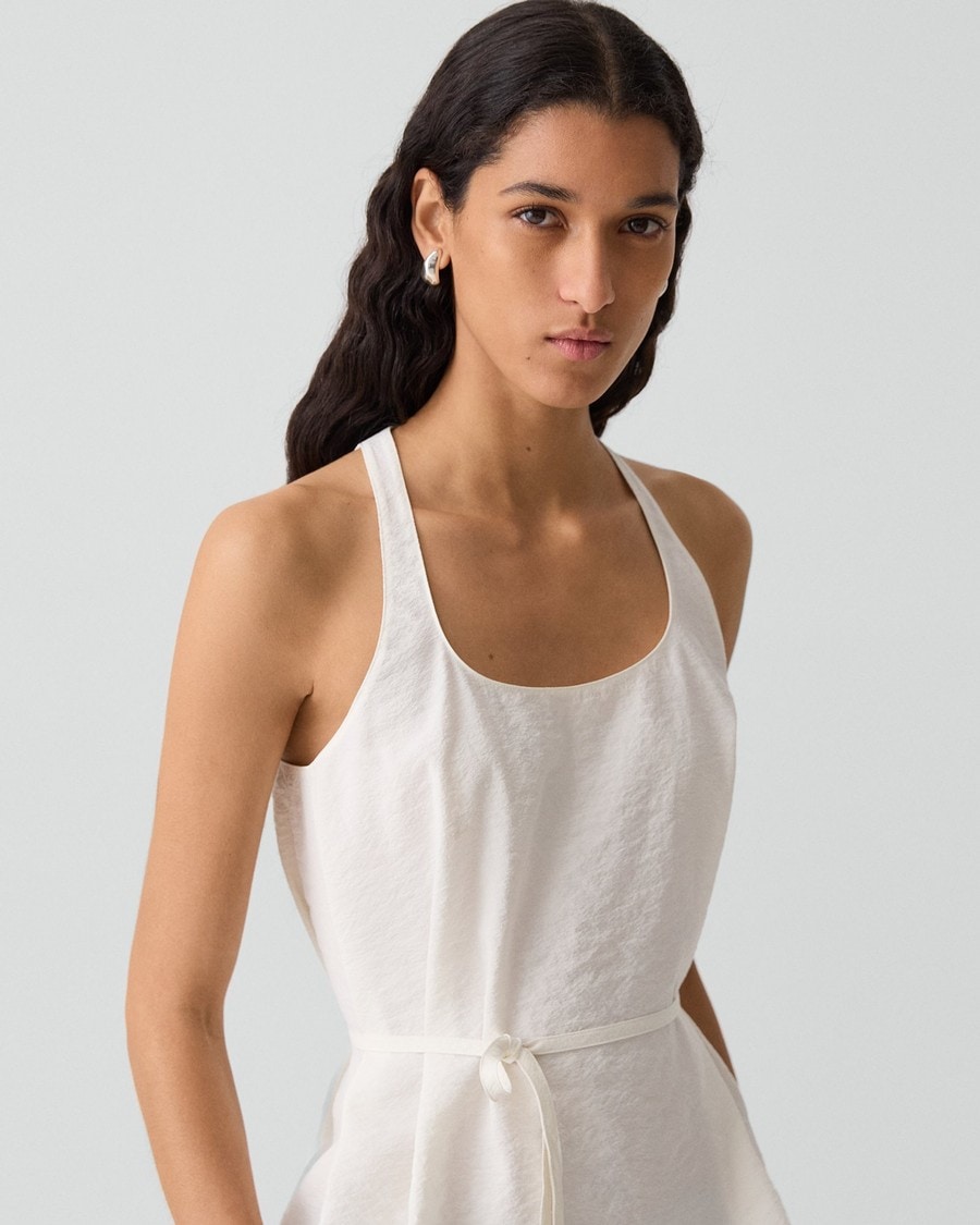 Belted Halter Top in Relaxed Silk