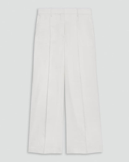 Pleated Wide-Leg Pant in Linen-Viscose