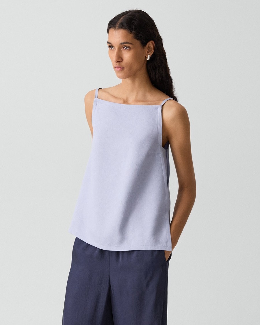 Apron Top in Linen-Viscose