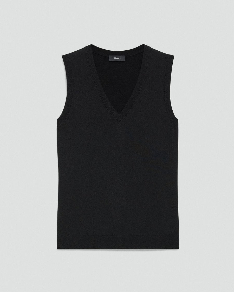 V-Neck Tank Top in Regal Wool