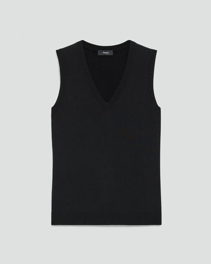 V-Neck Tank Top in Regal Wool