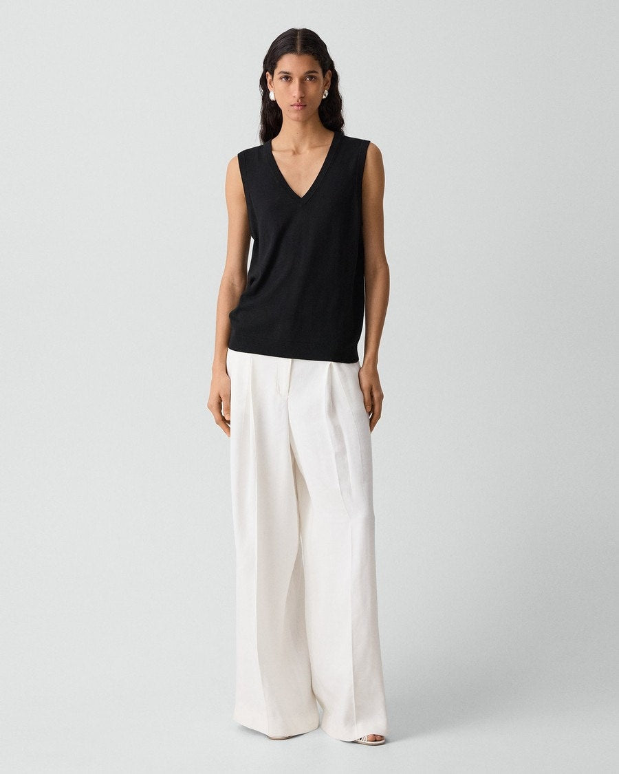 V-Neck Tank Top in Regal Wool