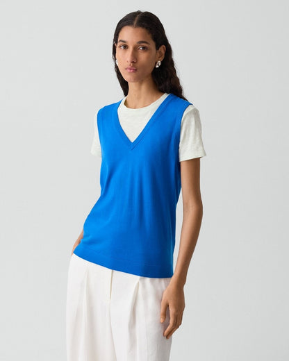 V-Neck Tank Top in Regal Wool