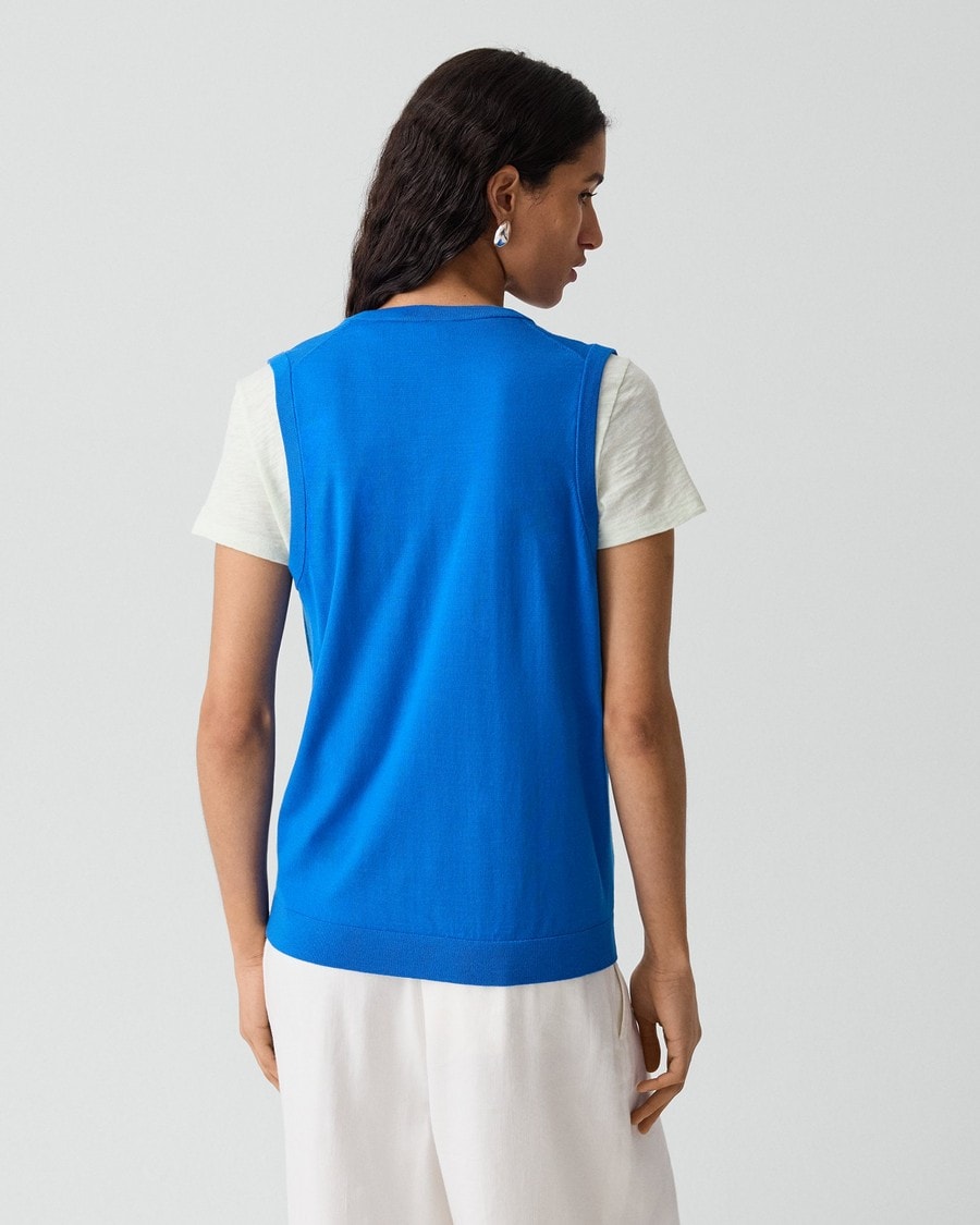 V-Neck Tank Top in Regal Wool