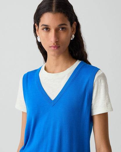 V-Neck Tank Top in Regal Wool