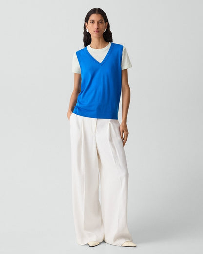 V-Neck Tank Top in Regal Wool