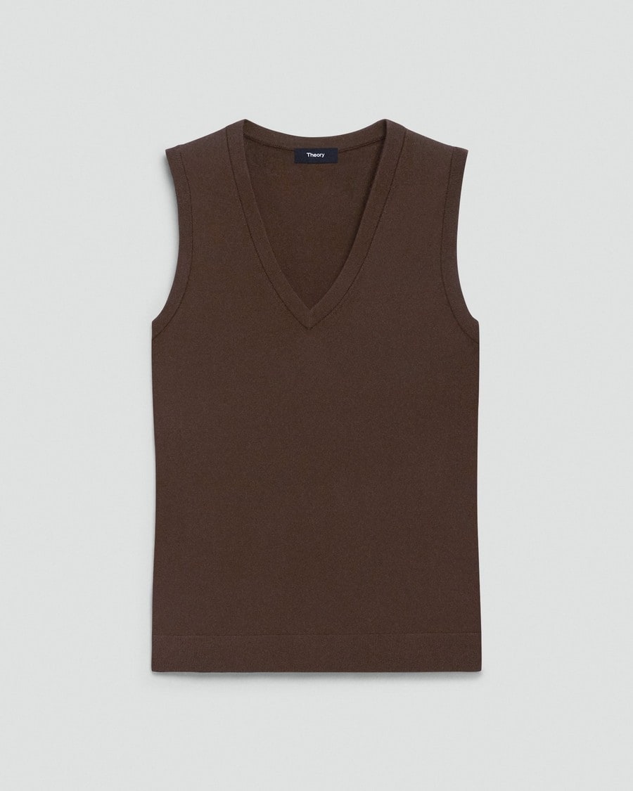 V-Neck Tank Top in Regal Wool