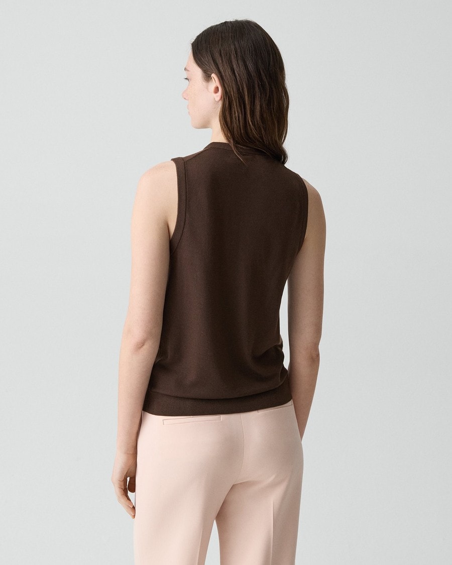 V-Neck Tank Top in Regal Wool