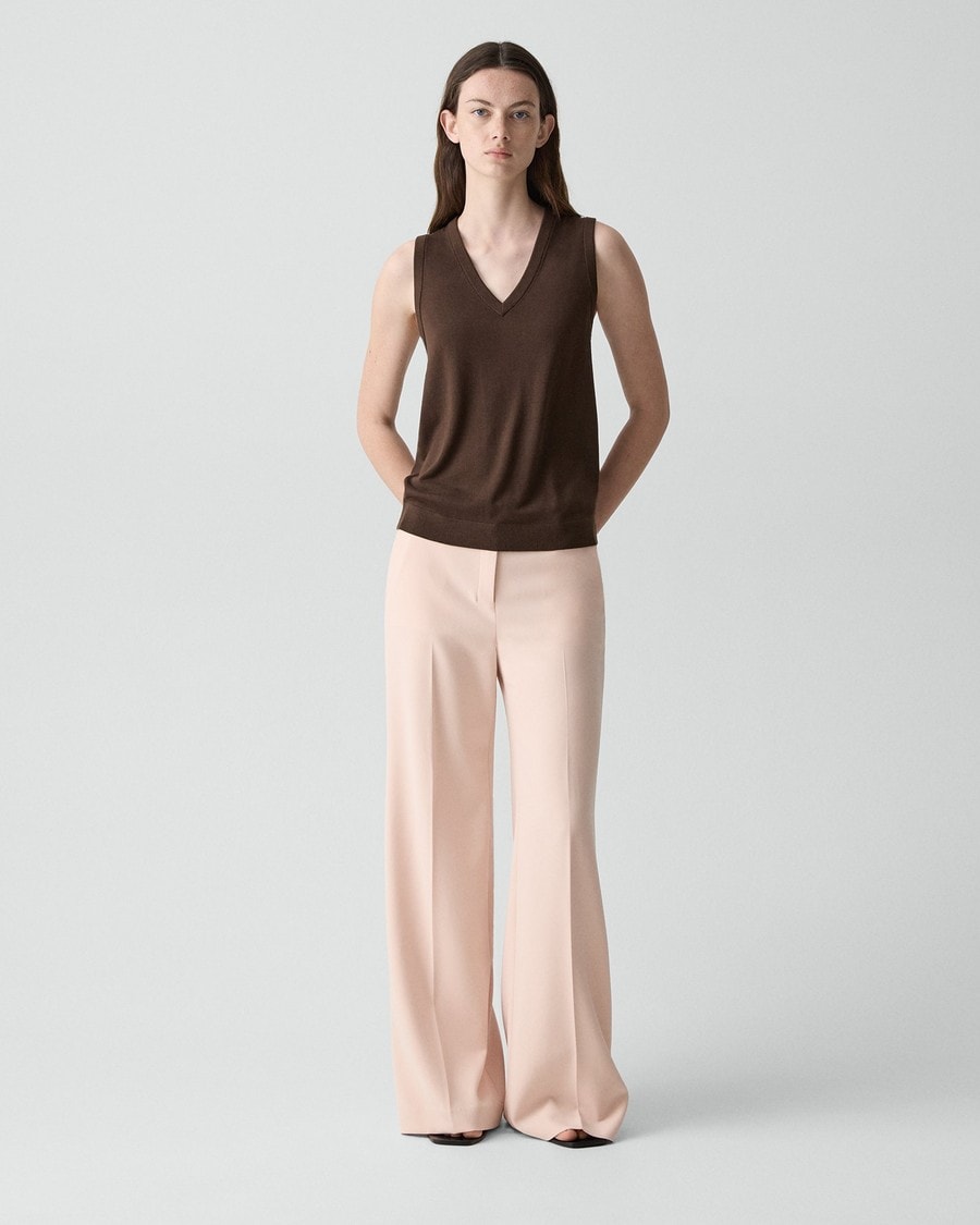 V-Neck Tank Top in Regal Wool