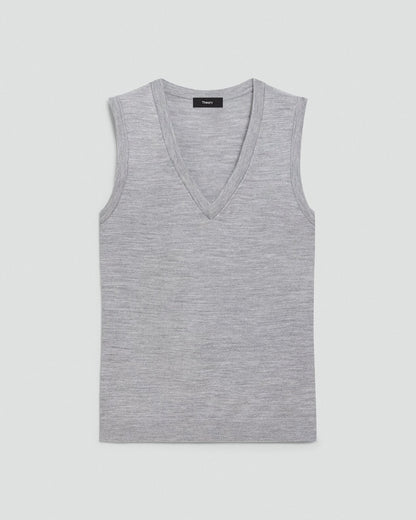 V-Neck Tank Top in Regal Wool