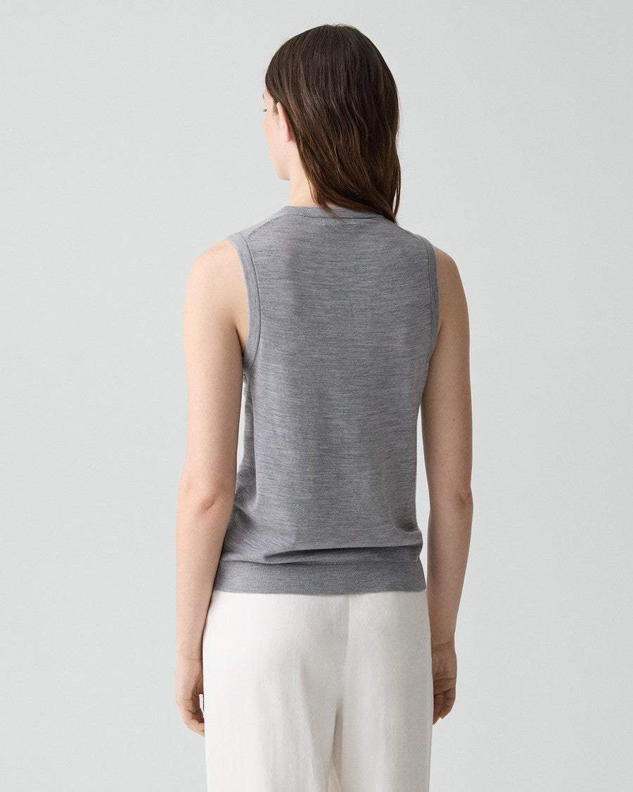 V-Neck Tank Top in Regal Wool