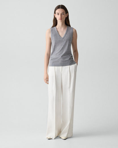 V-Neck Tank Top in Regal Wool