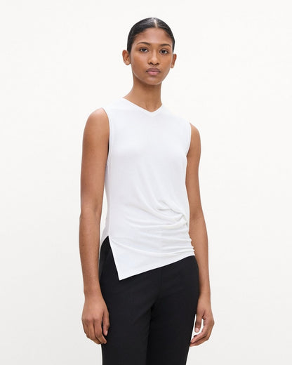 V-Neck Tank Top in Soft Rib