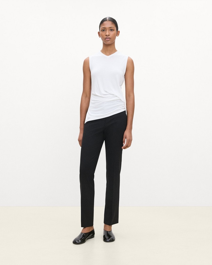 V-Neck Tank Top in Soft Rib