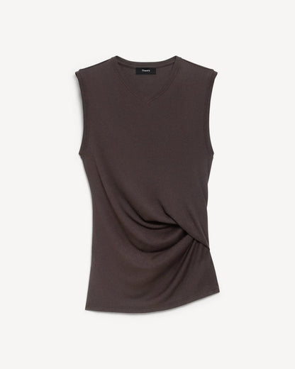 V-Neck Tank Top in Soft Rib