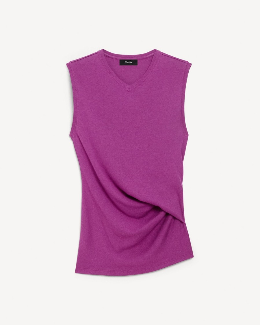 V-Neck Tank Top in Soft Rib