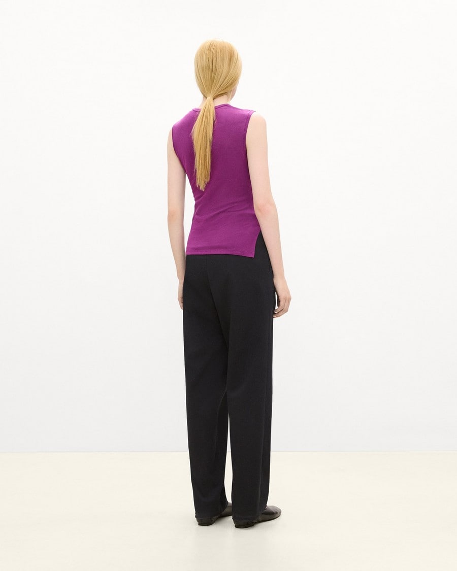 V-Neck Tank Top in Soft Rib