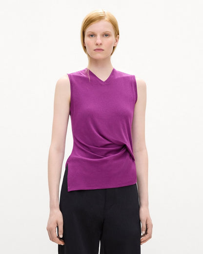 V-Neck Tank Top in Soft Rib