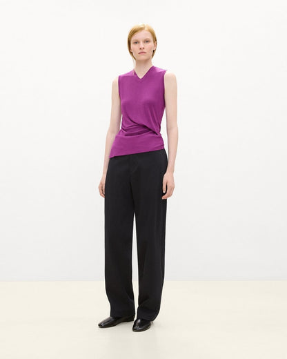 V-Neck Tank Top in Soft Rib