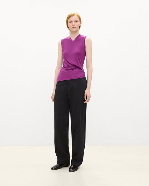 V-Neck Tank Top in Soft Rib