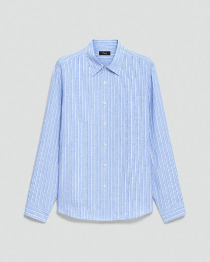 Irving Shirt in Relaxed Linen Stripe