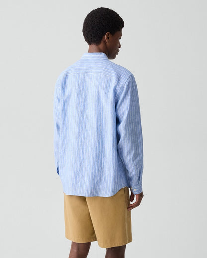 Irving Shirt in Relaxed Linen Stripe