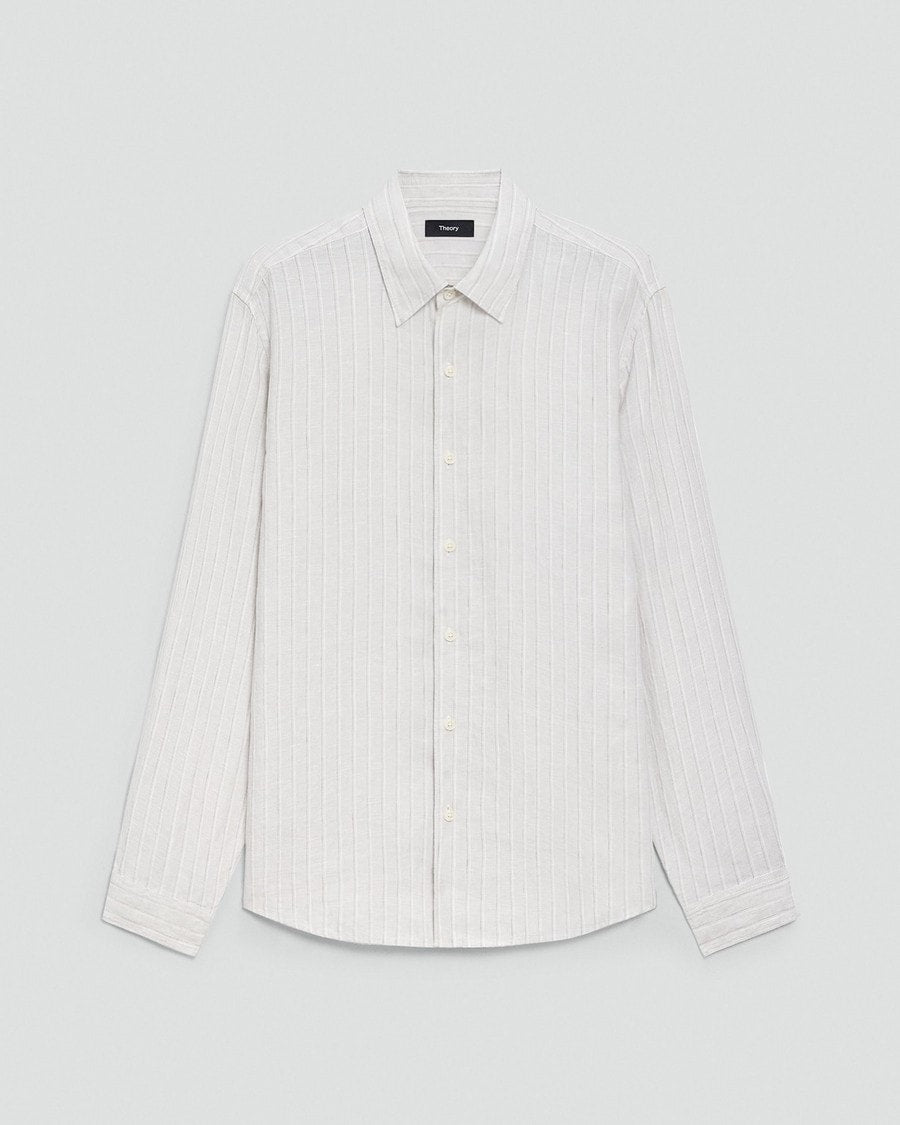 Irving Shirt in Relaxed Linen Stripe