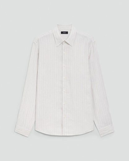 Irving Shirt in Relaxed Linen Stripe